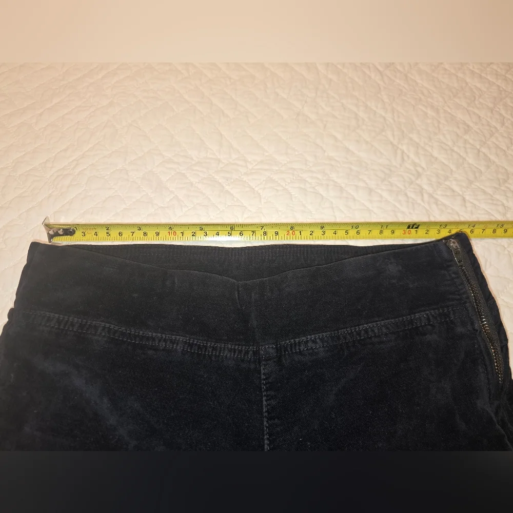 Free People In My Feelings Black Velvet Crop Flare Pants Size XS - Picture 12 of 13